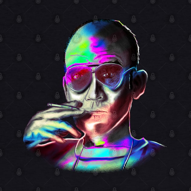 Hunter S Thompson by aldomarano